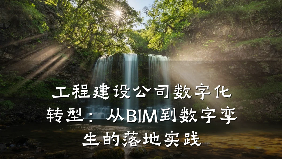 工程建设公司数字化转型:从BIM到数字孪生的落地实践