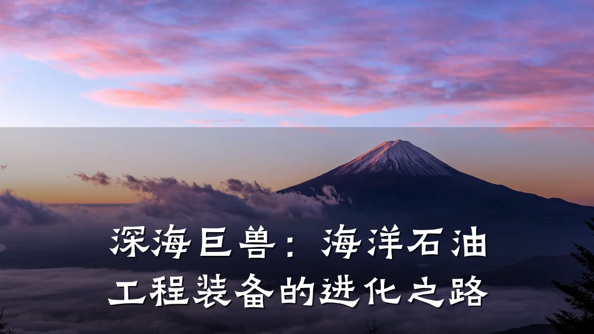 深海巨兽:海洋石油工程装备的进化之路