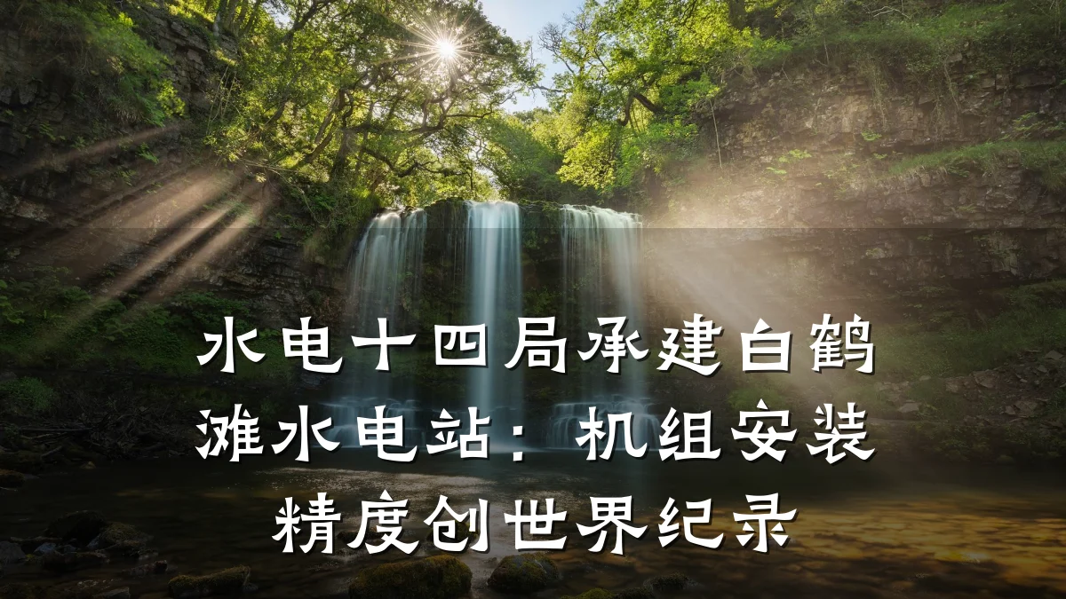 水电十四局承建白鹤滩水电站:机组安装精度创世界纪录