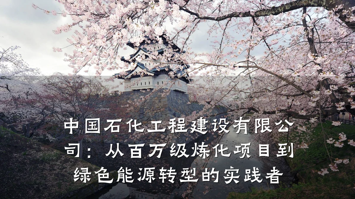 中国石化工程建设有限公司:从百万级炼化项目到绿色能源转型的实践者
