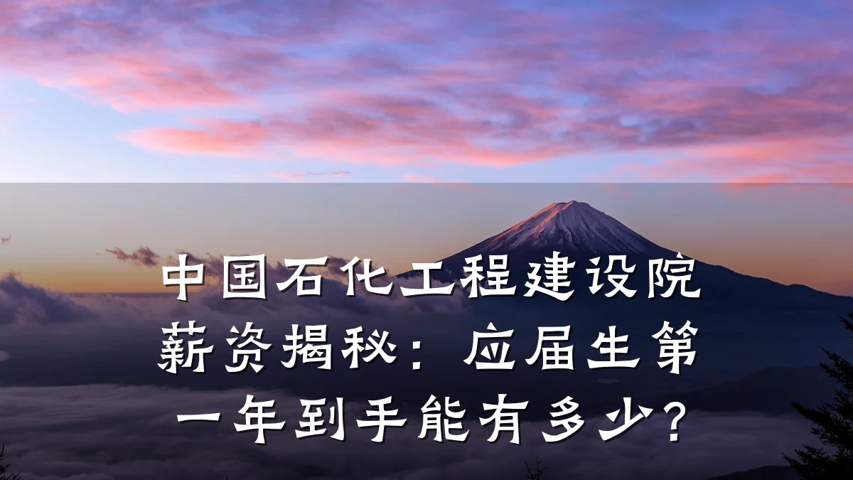 中国石化工程建设院薪资揭秘:应届生第一年到手能有多少?