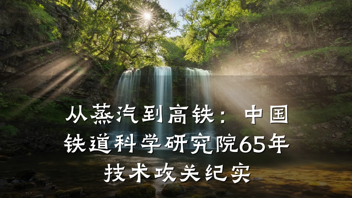 从蒸汽到高铁:中国铁道科学研究院65年技术攻关纪实