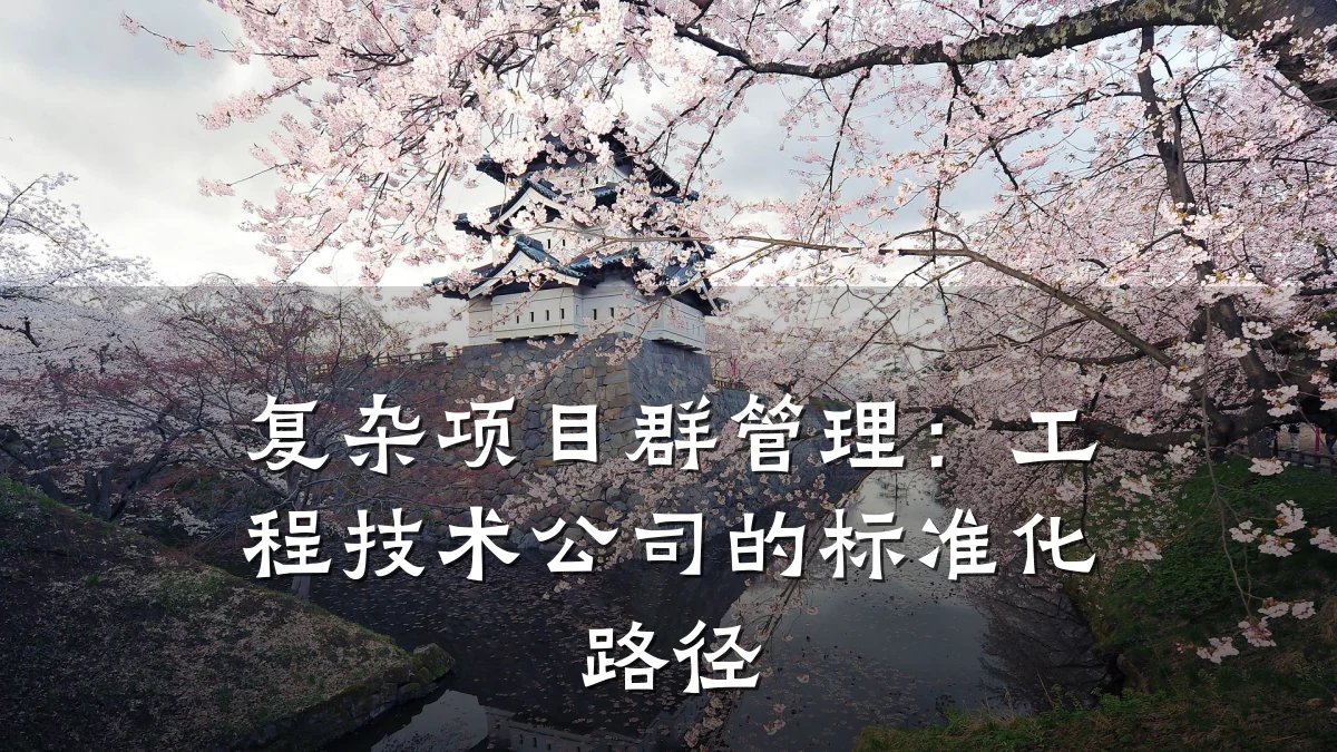 复杂项目群管理:工程技术公司的标准化路径