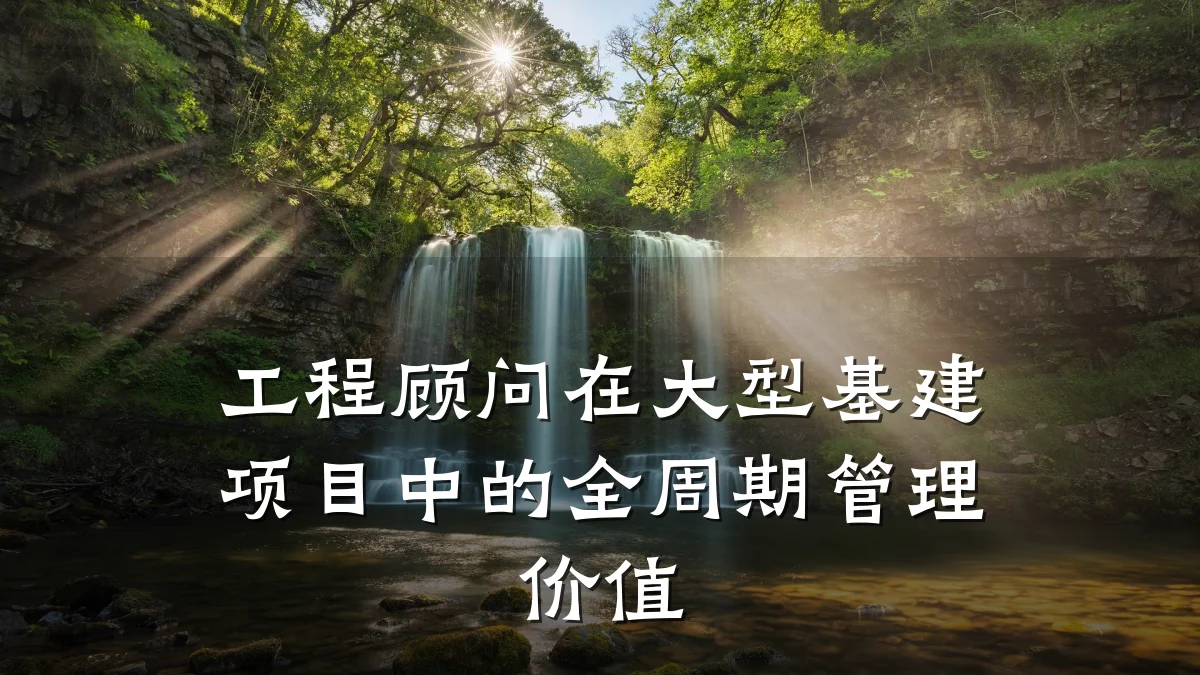 工程顾问在大型基建项目中的全周期管理价值