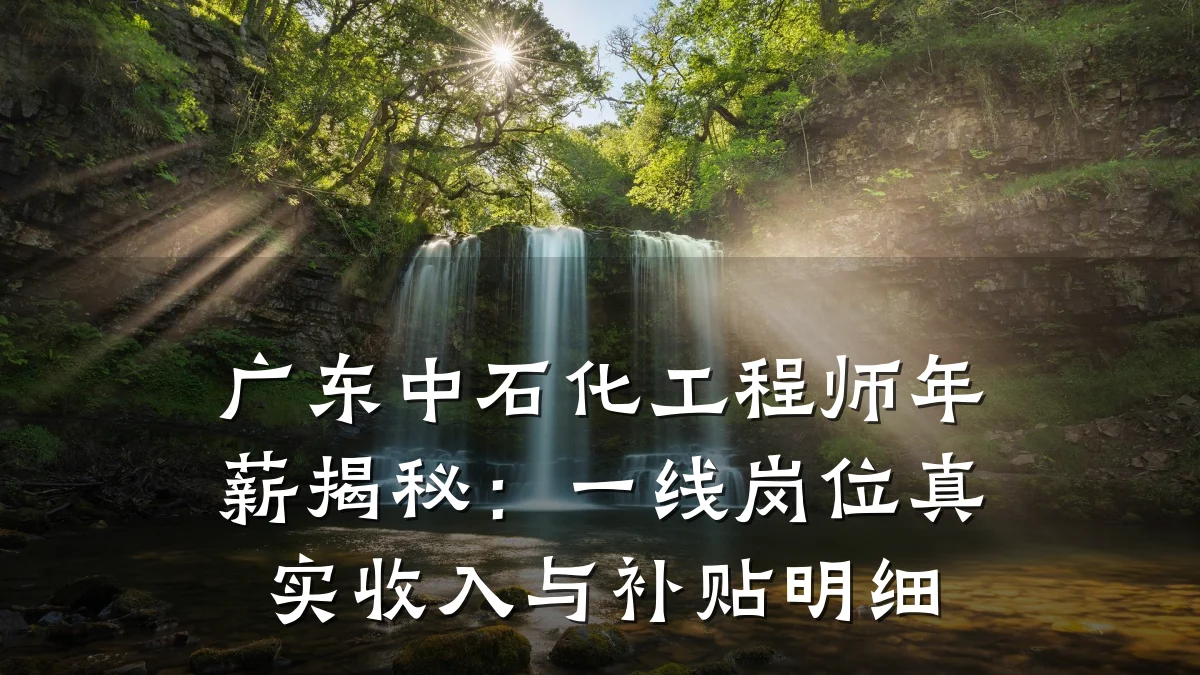 广东中石化工程师年薪揭秘:一线岗位真实收入与补贴明细