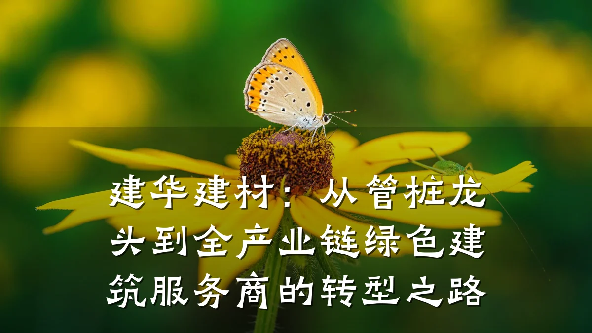 建华建材:从管桩龙头到全产业链绿色建筑服务商的转型之路