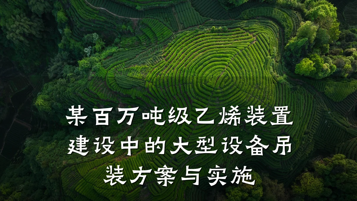 某百万吨级乙烯装置建设中的大型设备吊装方案与实施