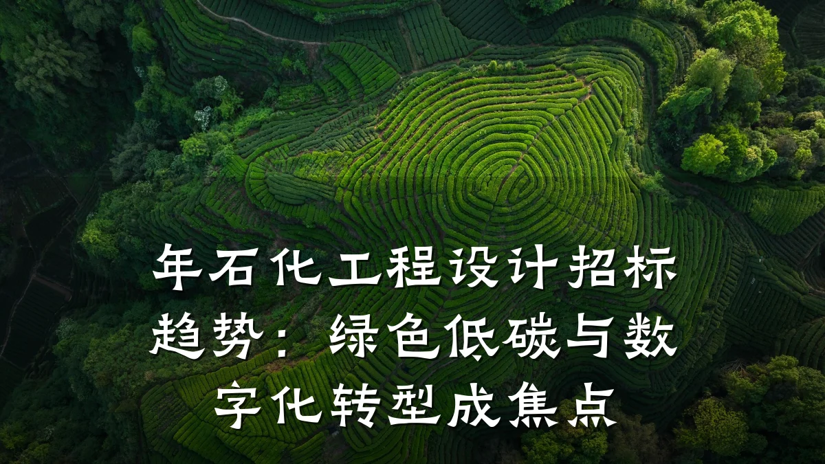 年石化工程设计招标趋势:绿色低碳与数字化转型成焦点