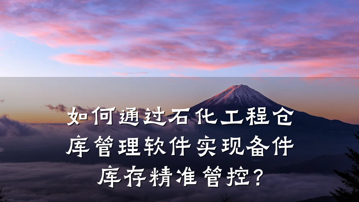 如何通过石化工程仓库管理软件实现备件库存精准管控?