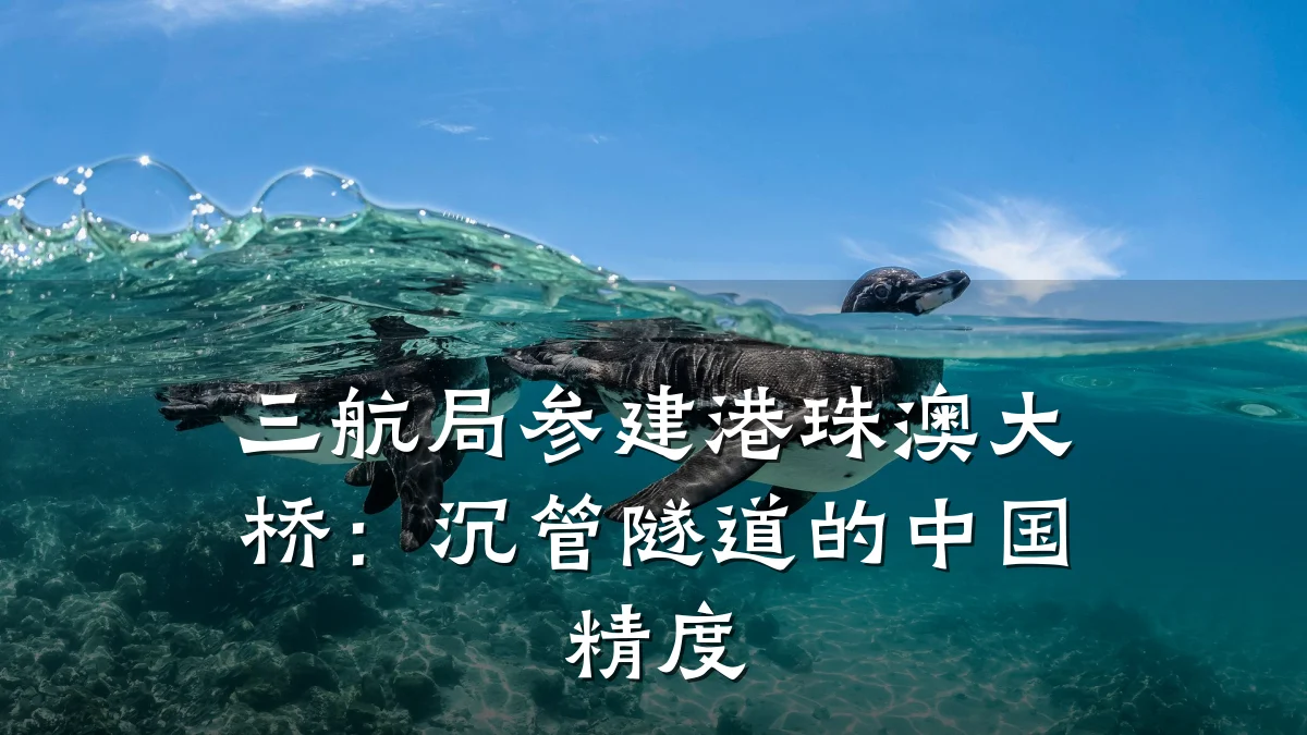 三航局参建港珠澳大桥:沉管隧道的中国精度