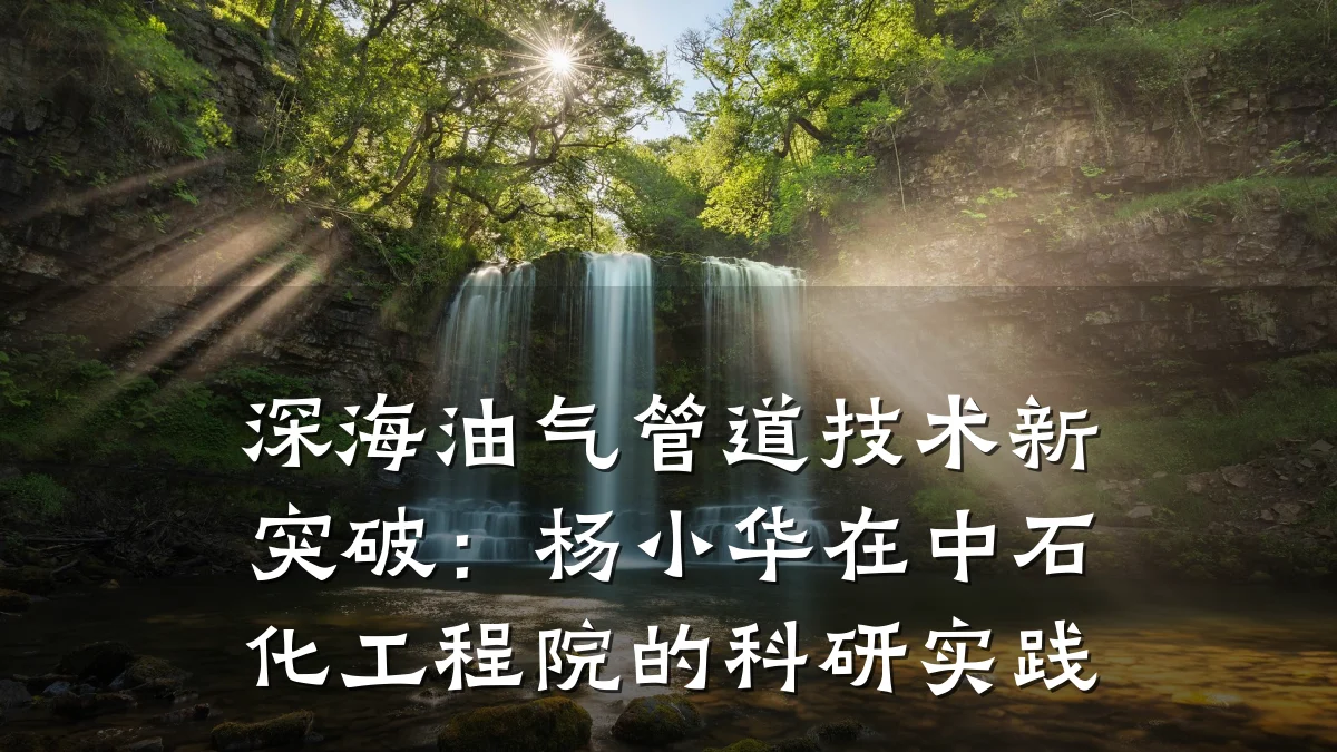 深海油气管道技术新突破:杨小华在中石化工程院的科研实践
