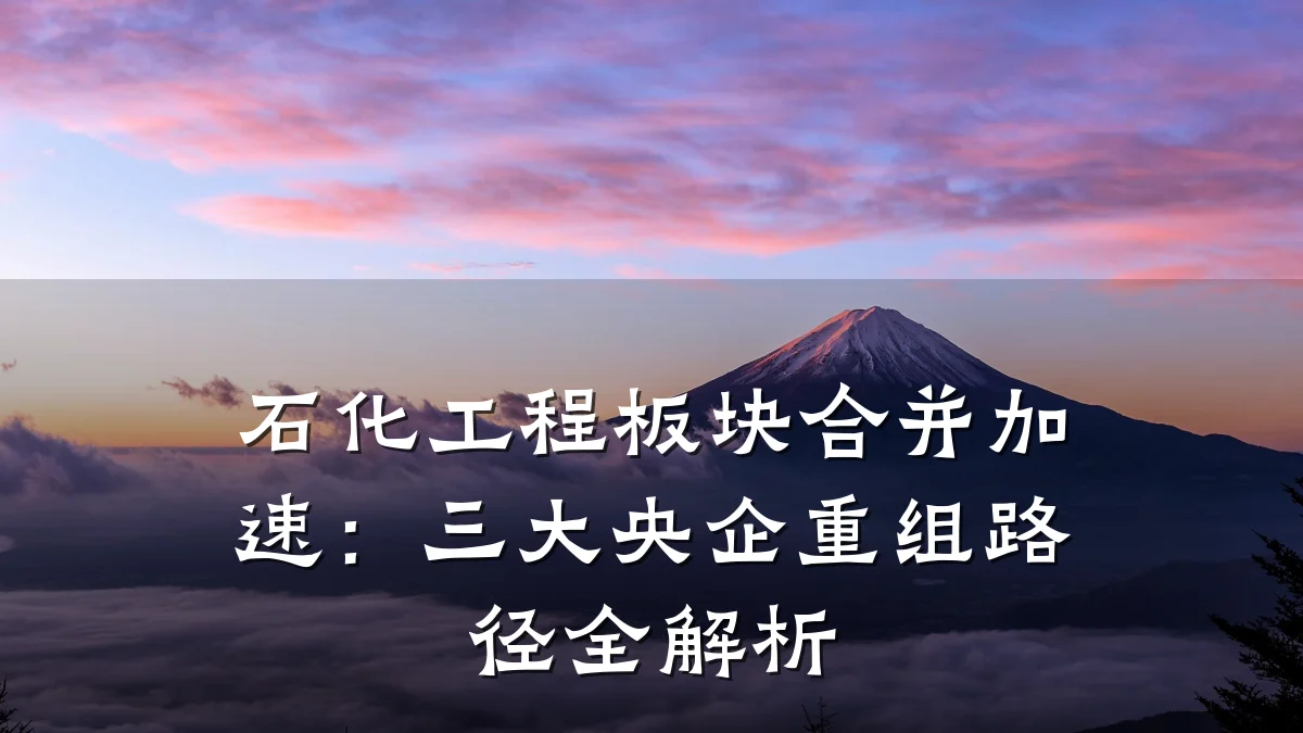 石化工程板块合并加速:三大央企重组路径全解析