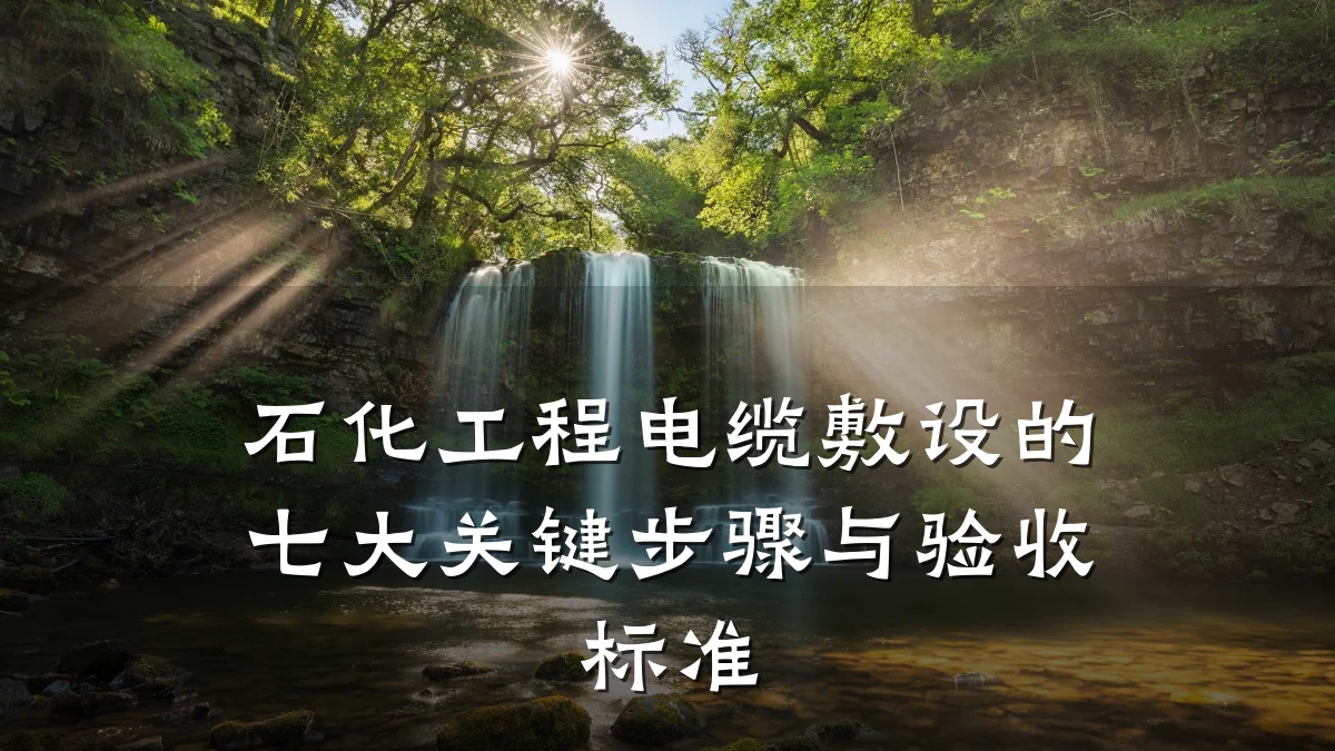 石化工程电缆敷设的七大关键步骤与验收标准