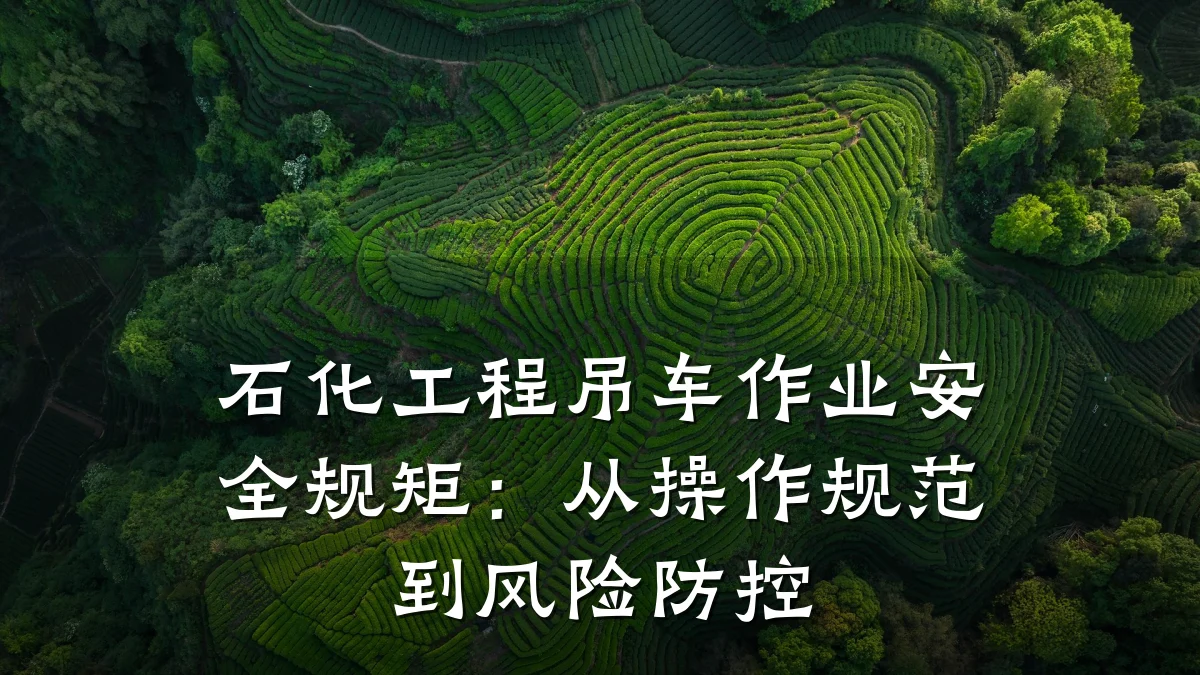 石化工程吊车作业安全规矩:从操作规范到风险防控