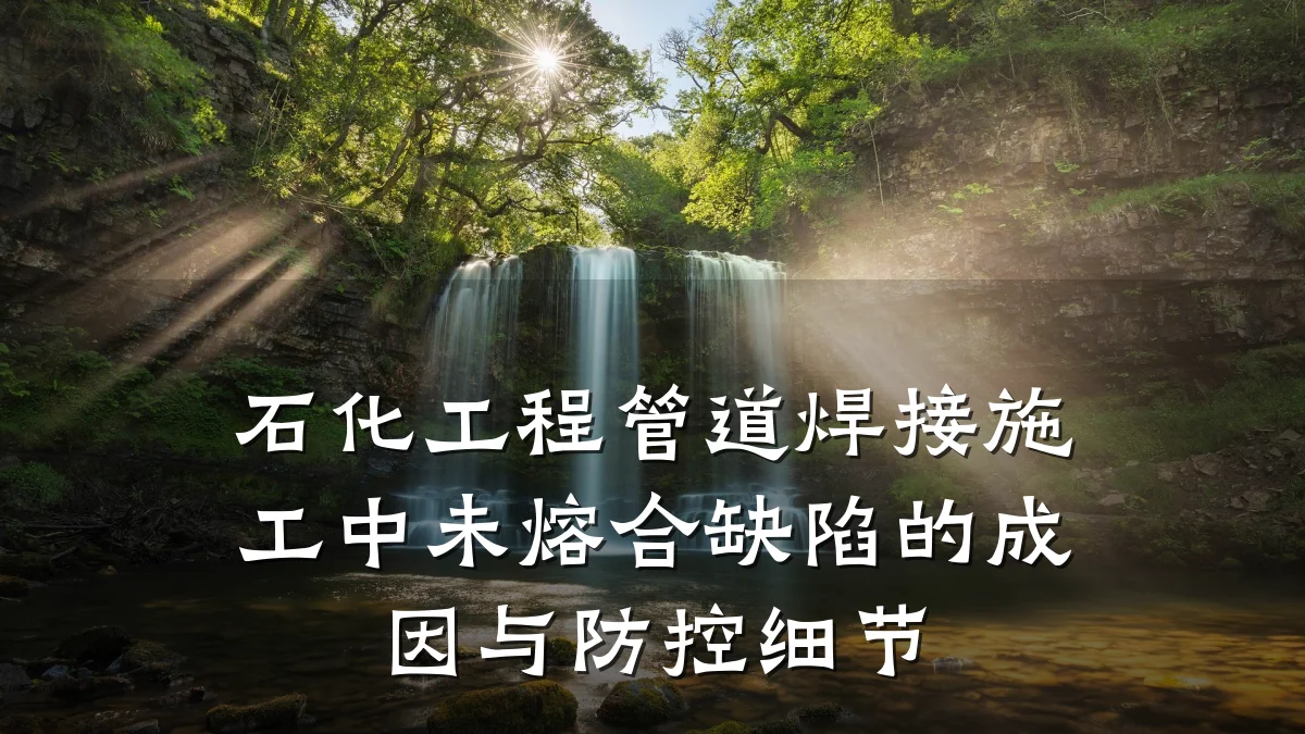 石化工程管道焊接施工中未熔合缺陷的成因与防控细节