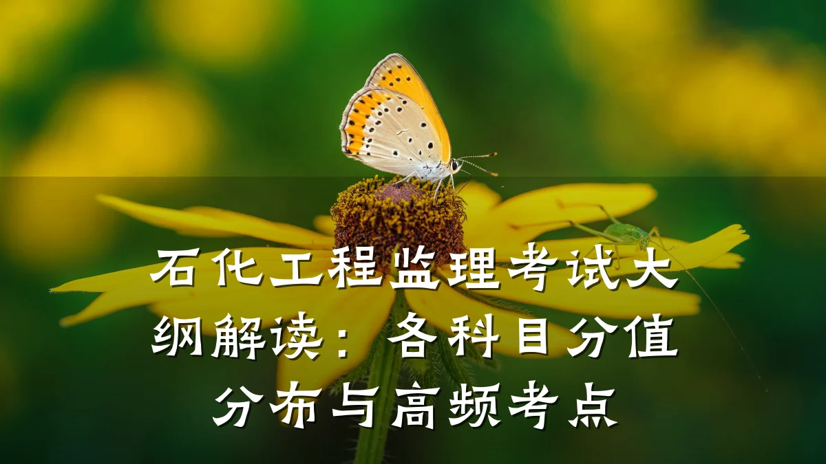 石化工程监理考试大纲解读:各科目分值分布与高频考点