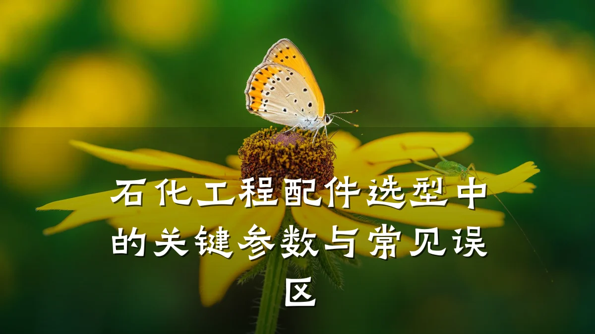 石化工程配件选型中的关键参数与常见误区