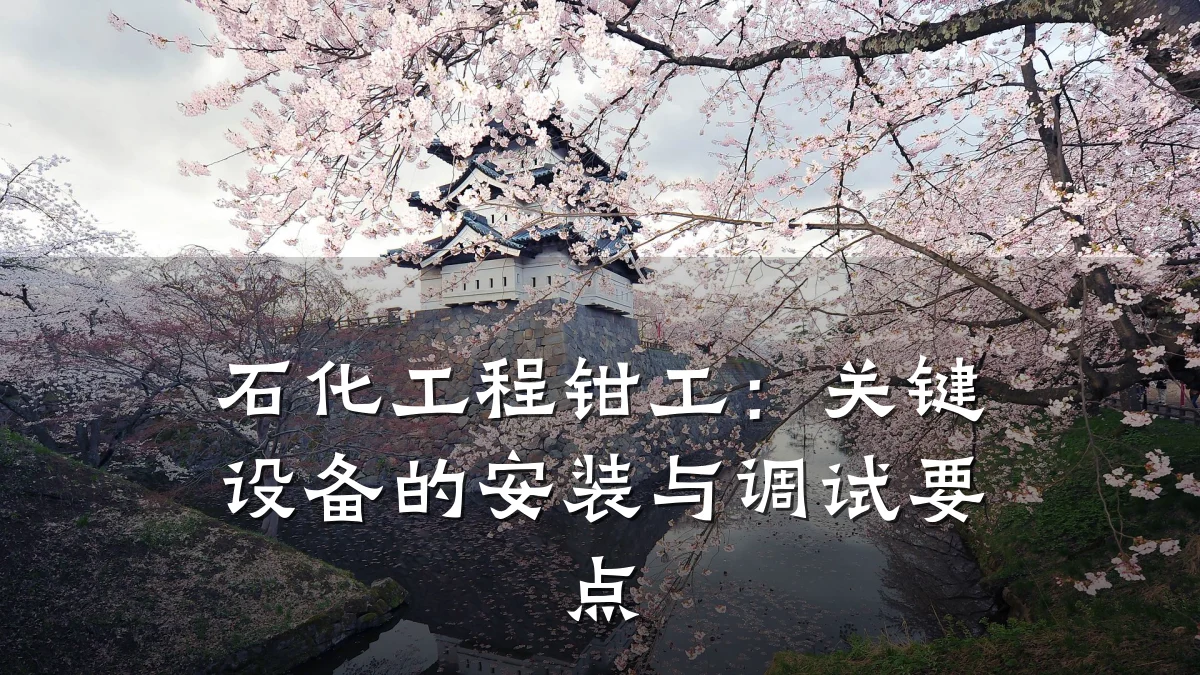 石化工程钳工:关键设备的安装与调试要点