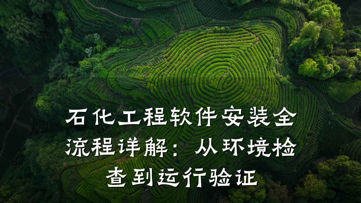 石化工程软件安装全流程详解：从环境检查到运行验证