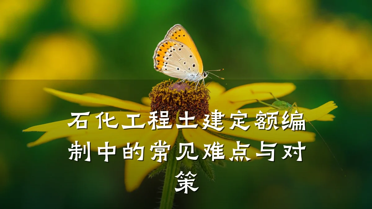 石化工程土建定额编制中的常见难点与对策