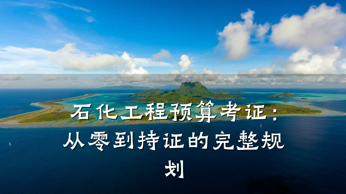 石化工程预算考证:从零到持证的完整规划