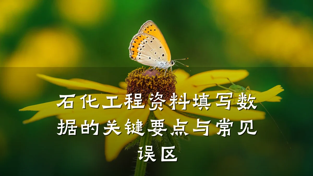石化工程资料填写数据的关键要点与常见误区