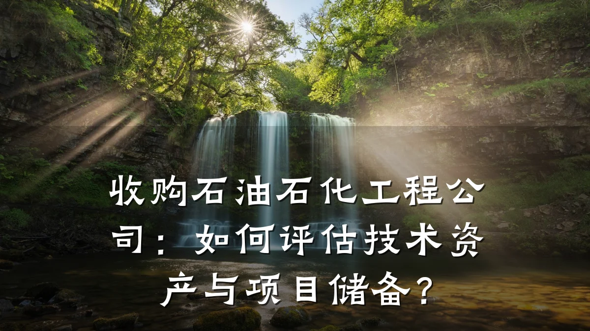 收购石油石化工程公司:如何评估技术资产与项目储备?