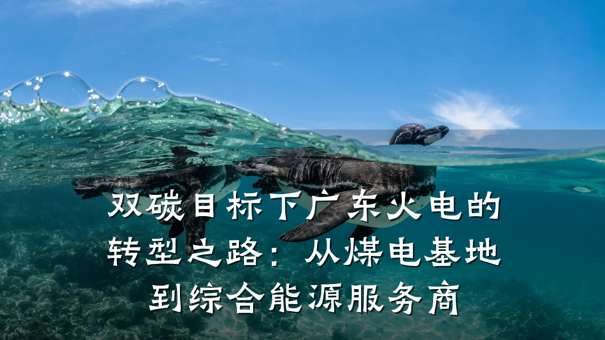 双碳目标下广东火电的转型之路:从煤电基地到综合能源服务商