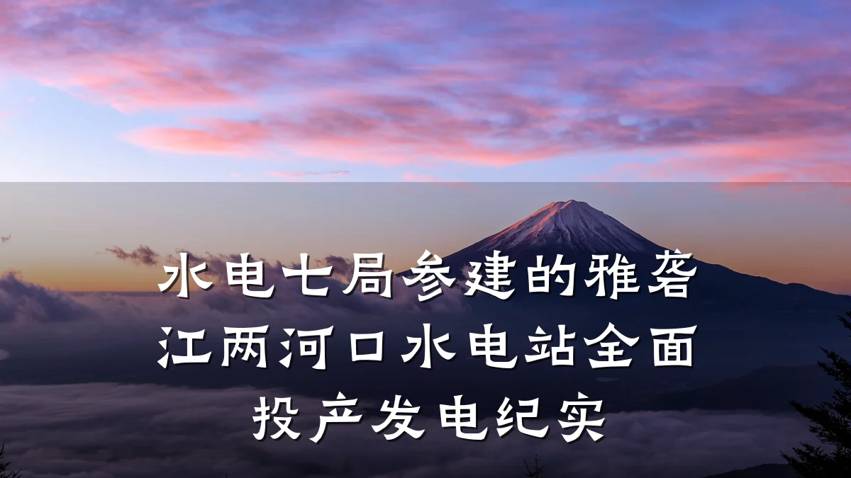 水电七局参建的雅砻江两河口水电站全面投产发电纪实