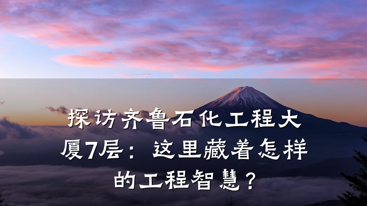 探访齐鲁石化工程大厦7层:这里藏着怎样的工程智慧?