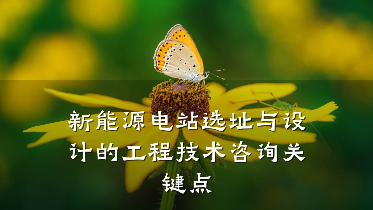 新能源电站选址与设计的工程技术咨询关键点