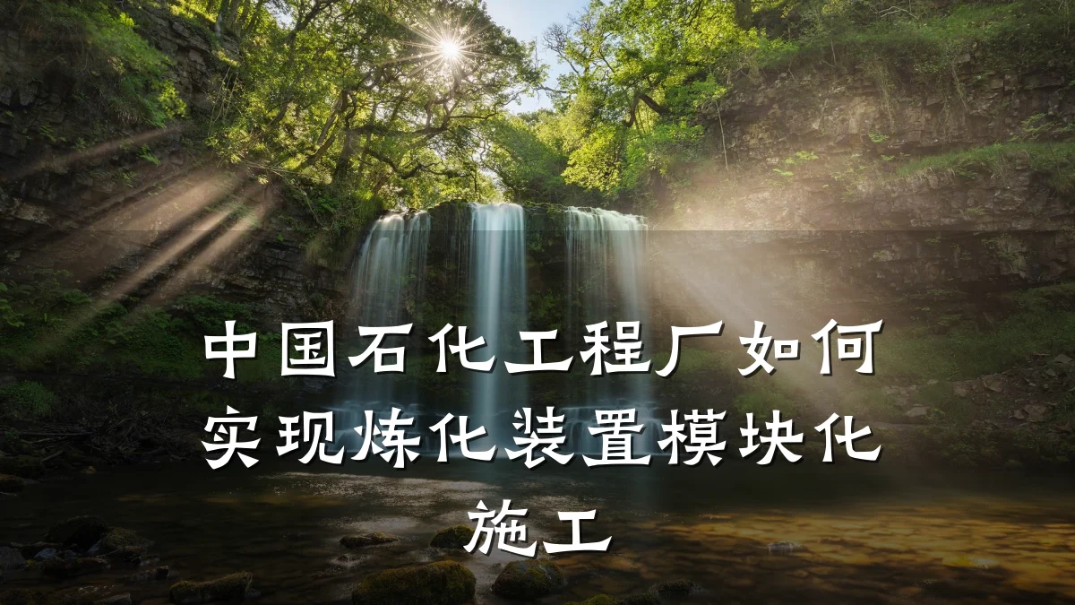 中国石化工程厂如何实现炼化装置模块化施工