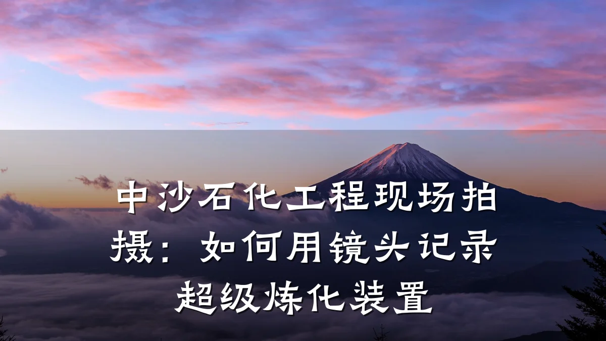 中沙石化工程现场拍摄:如何用镜头记录超级炼化装置