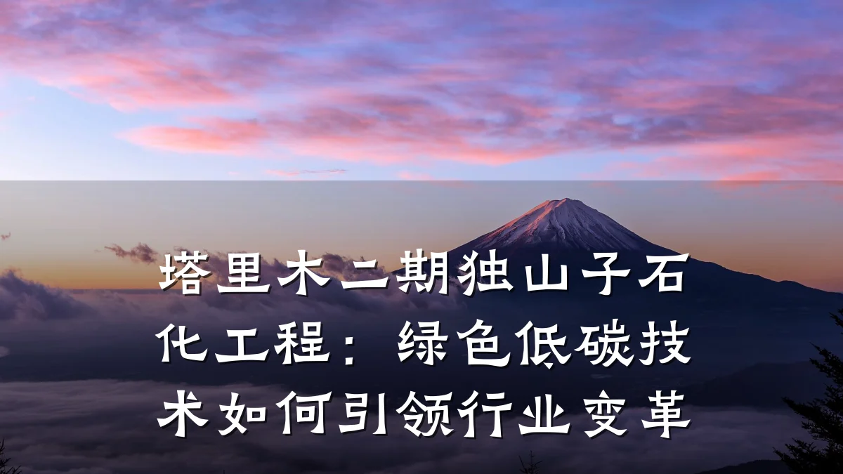 塔里木二期独山子石化工程：绿色低碳技术如何引领行业变革